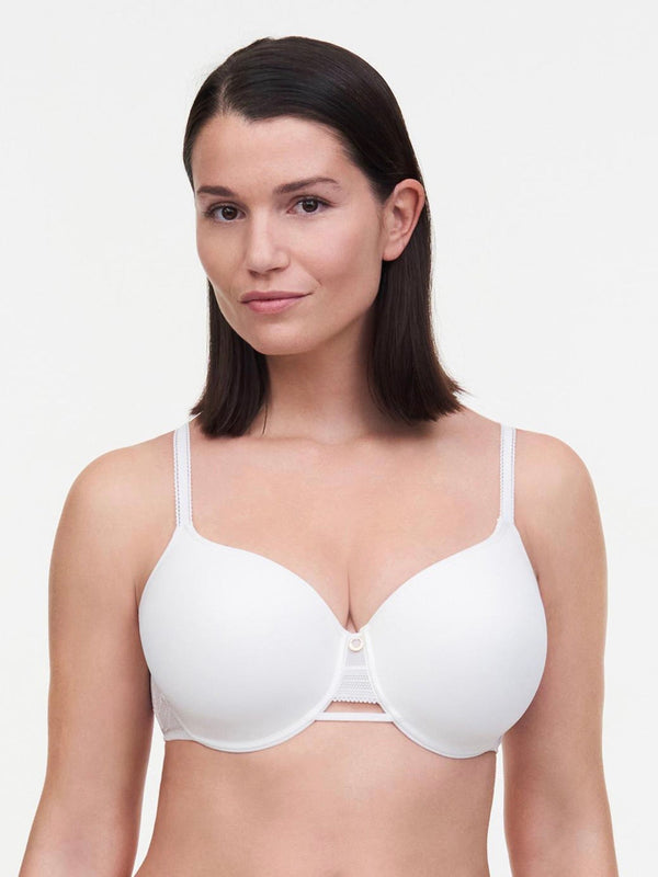 True Lace Plunge Bra - White