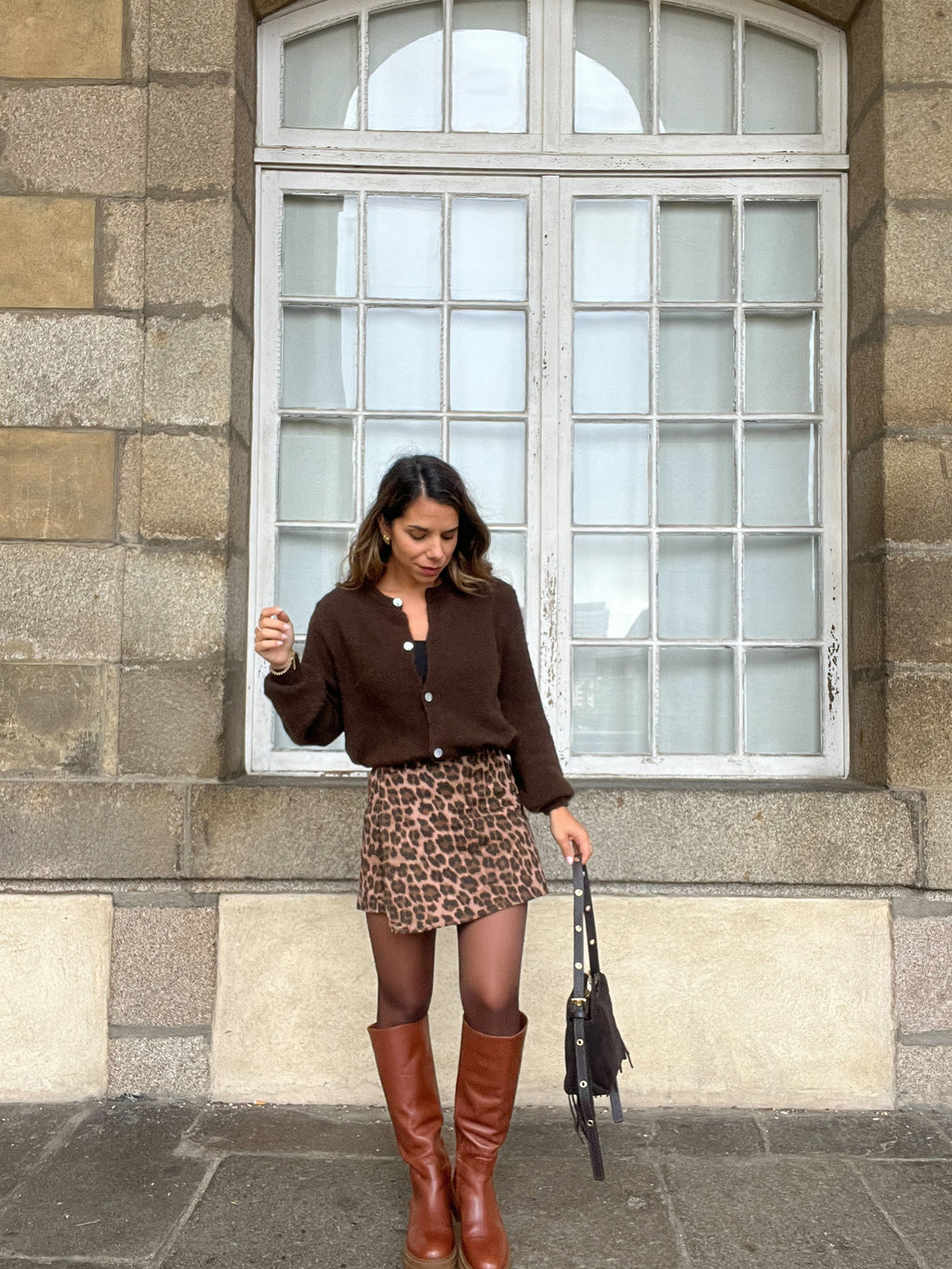 Léonie Chocolate Wool Knit
