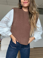 Brown Isaure Sleeveless Jumper
