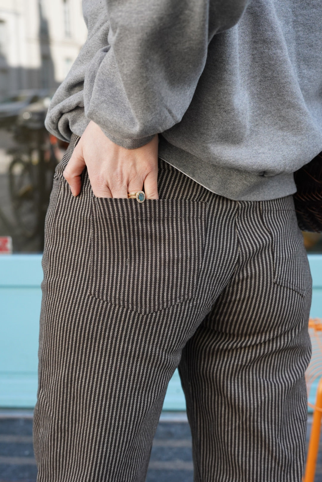 Pantalón Victor Rayas Marrón
