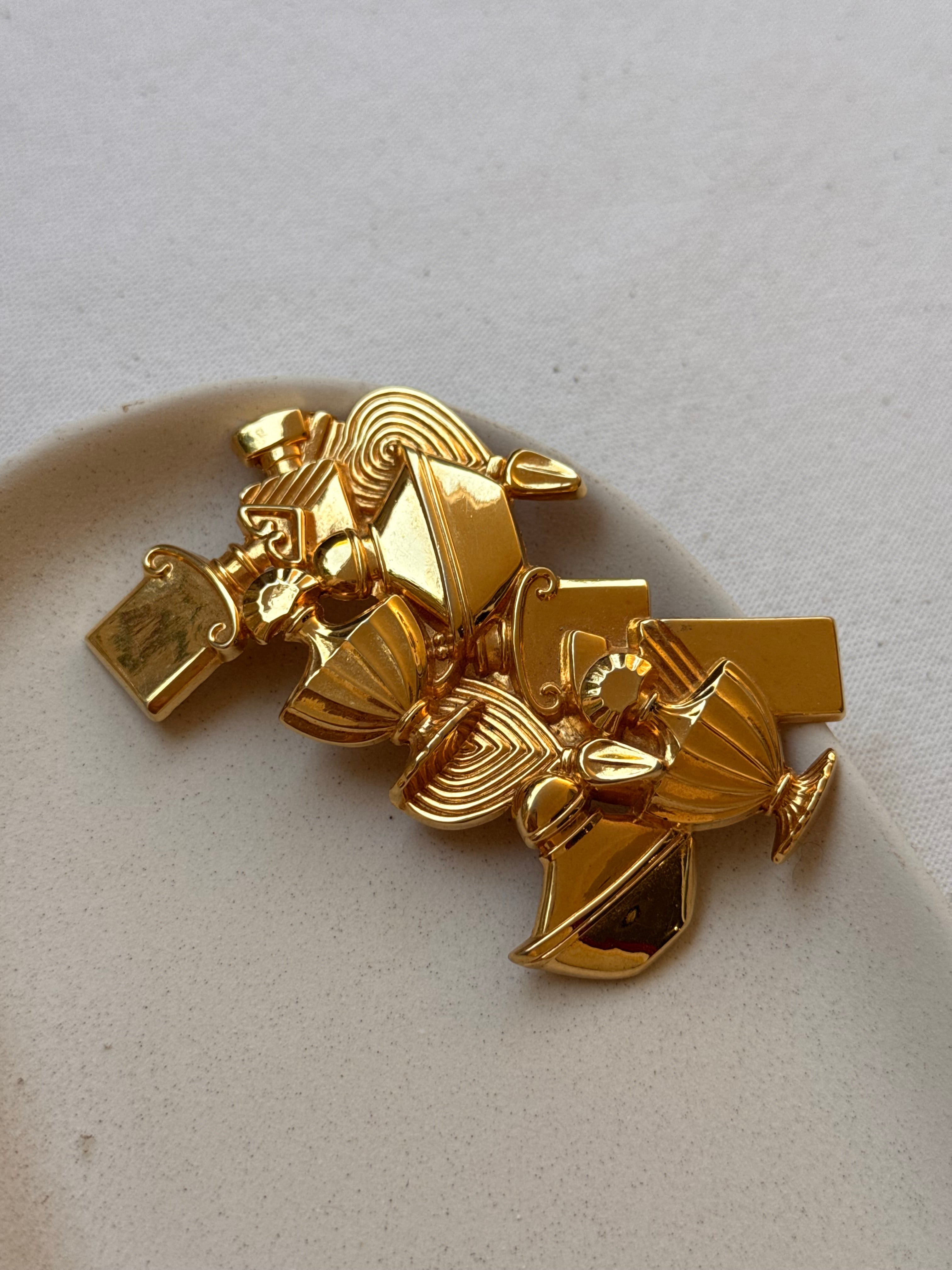 Broche Guerlain Vintage - Flacons Dorés