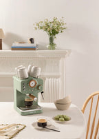 Thera Retro Matt - Machine À Espresso Avec Finition Mate - Vert Sauge