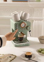 Thera Retro Matt - Machine À Espresso Avec Finition Mate - Vert Sauge