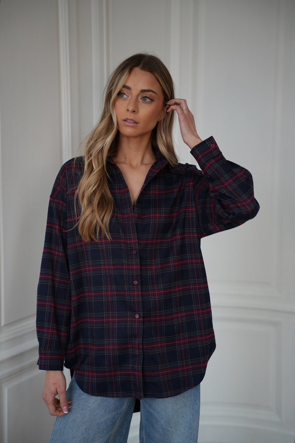 Chemise À Carreaux Amanda - Bordeaux