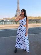 Vestido Gaia - Blanco/Negro