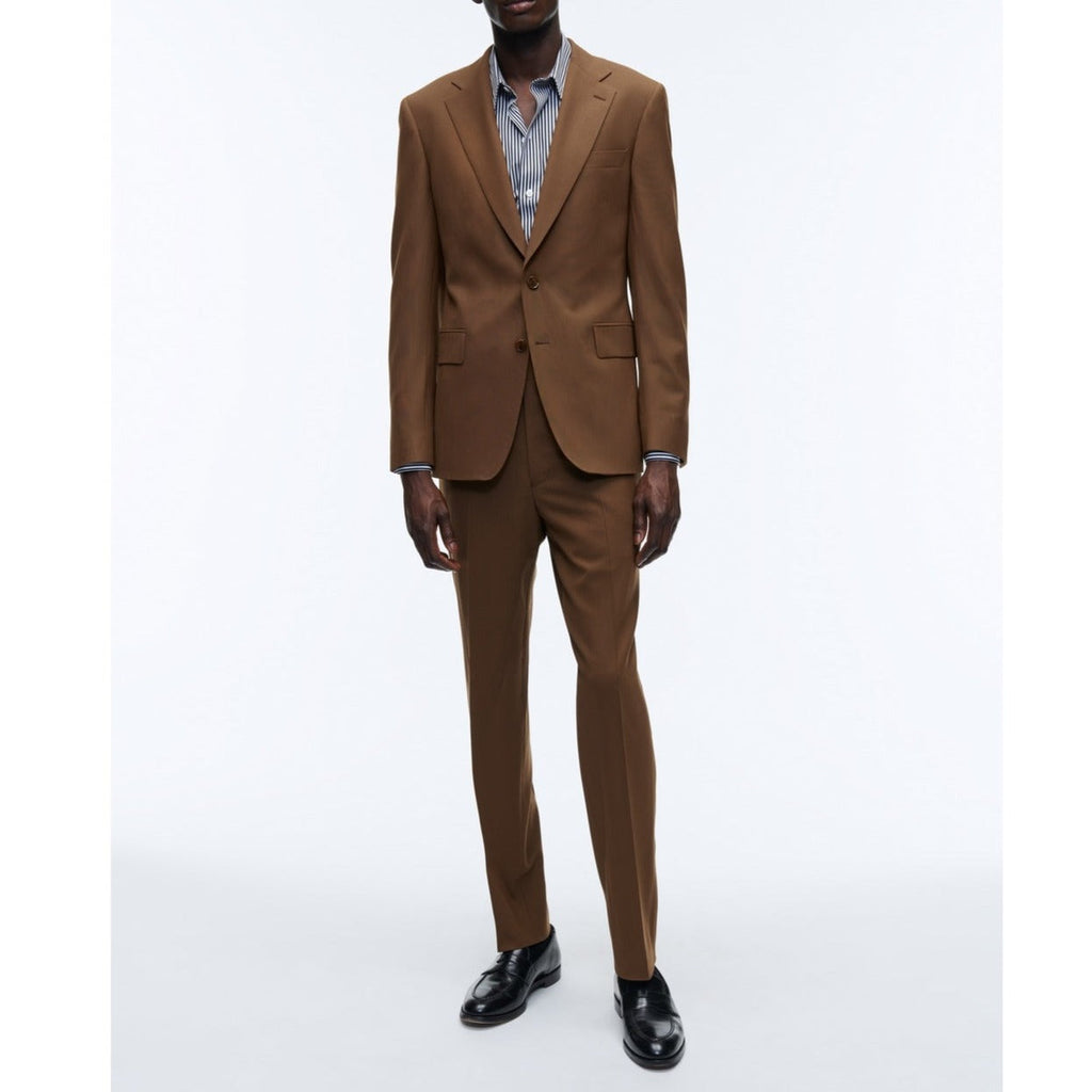 Fursac - 2-Piece Suit in Plain Canvas Caramel - Cognac - Men