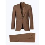 Fursac - 2-Piece Suit in Plain Canvas Caramel - Cognac - Men