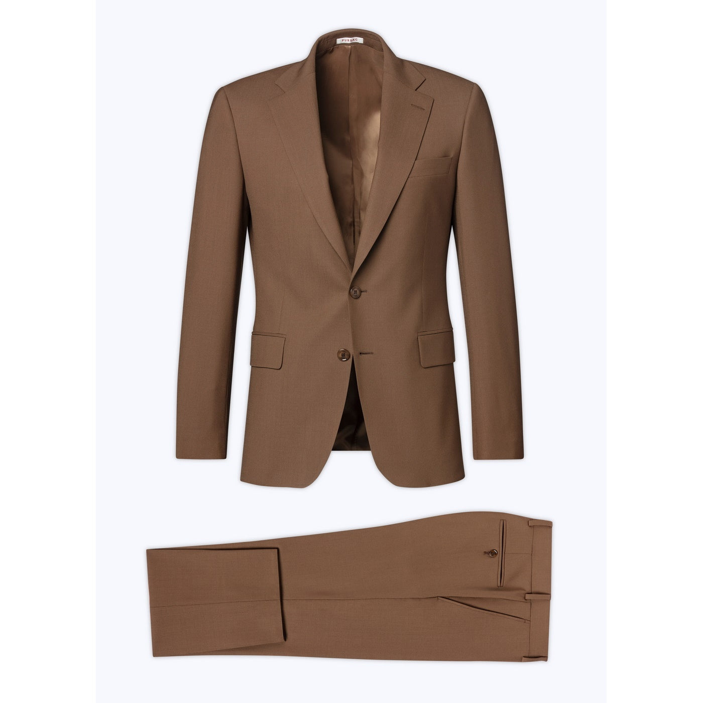 Fursac - 2-Piece Suit in Plain Canvas Caramel - Cognac - Men