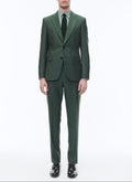 Fursac - Costume Ajusté En Laine Effet Solaro - Vert Anglais