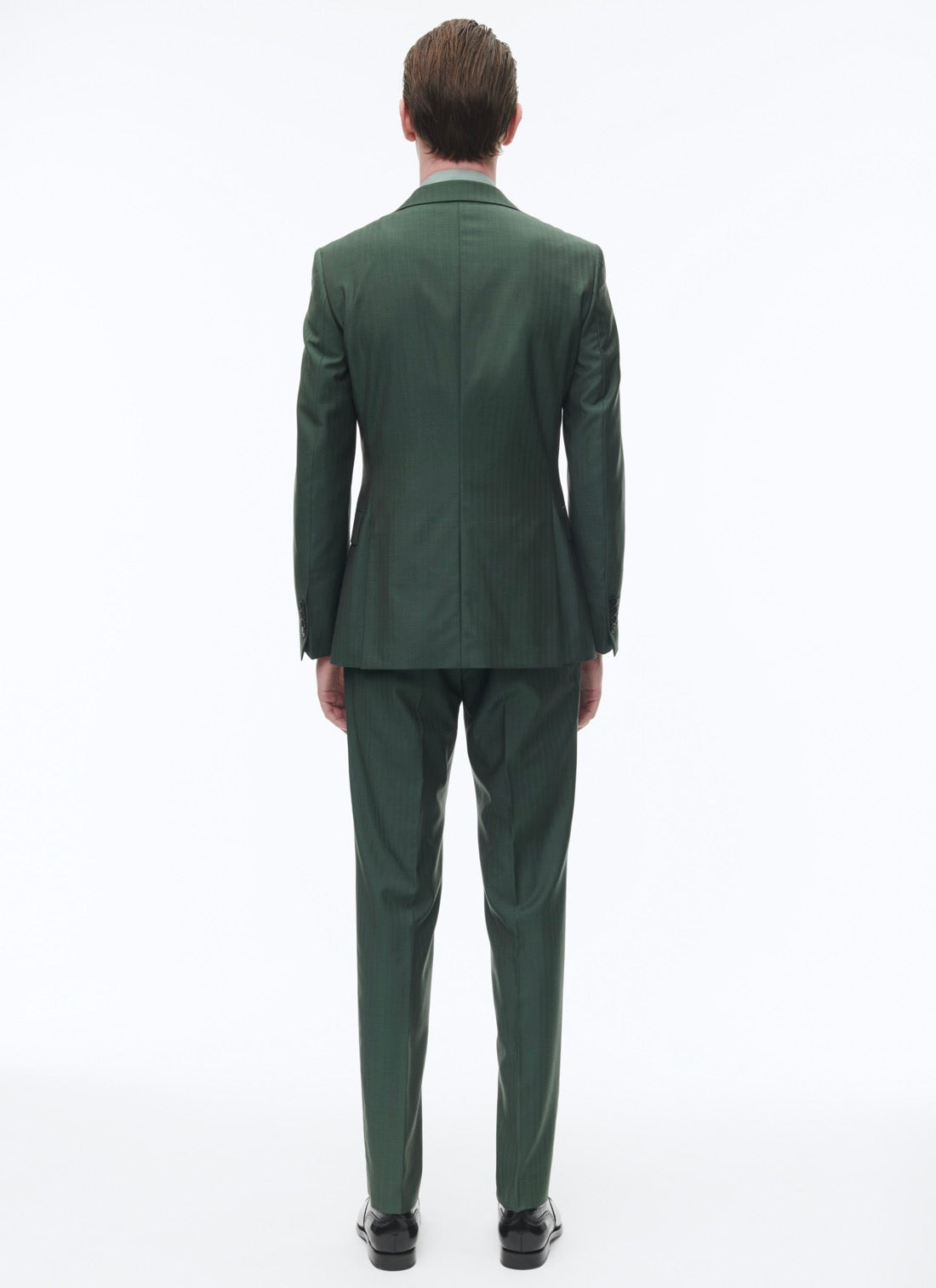 Fursac - Costume Ajusté En Laine Effet Solaro - Vert Anglais