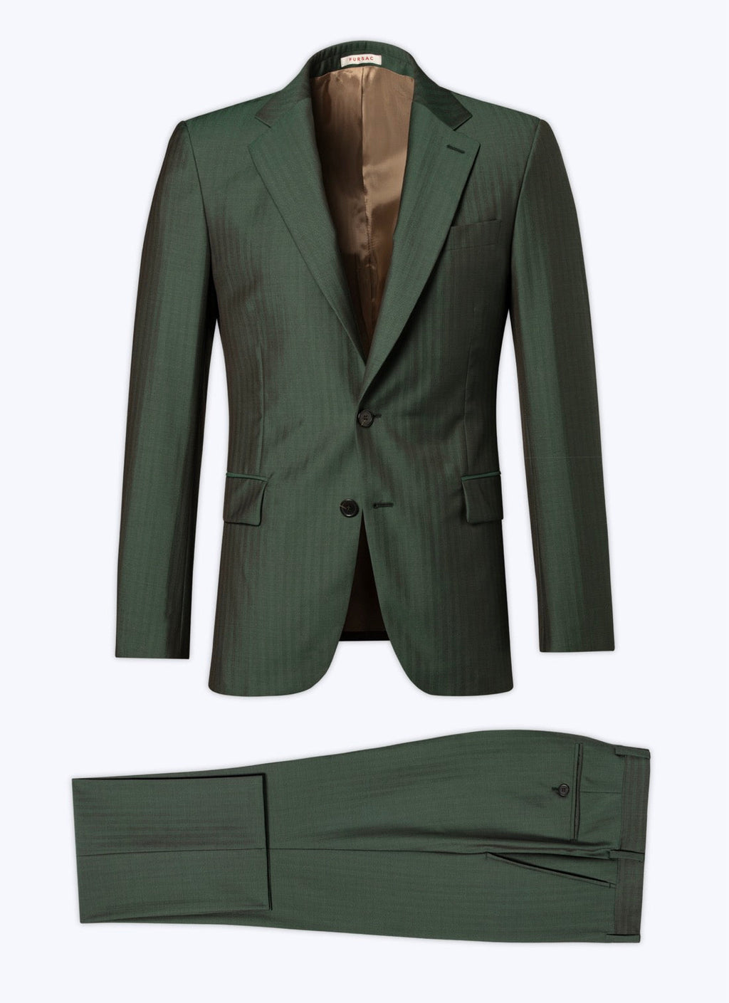Fursac - Costume Ajusté En Laine Effet Solaro - Vert Anglais