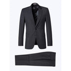 Fursac - Costume 2 Pièces En Toile De Laine Prince De Galles - Anthracite - Homme
