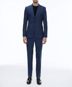 Fursac - 2-Piece Suit In Virgin Wool With Micro Design - Sapphire - Men