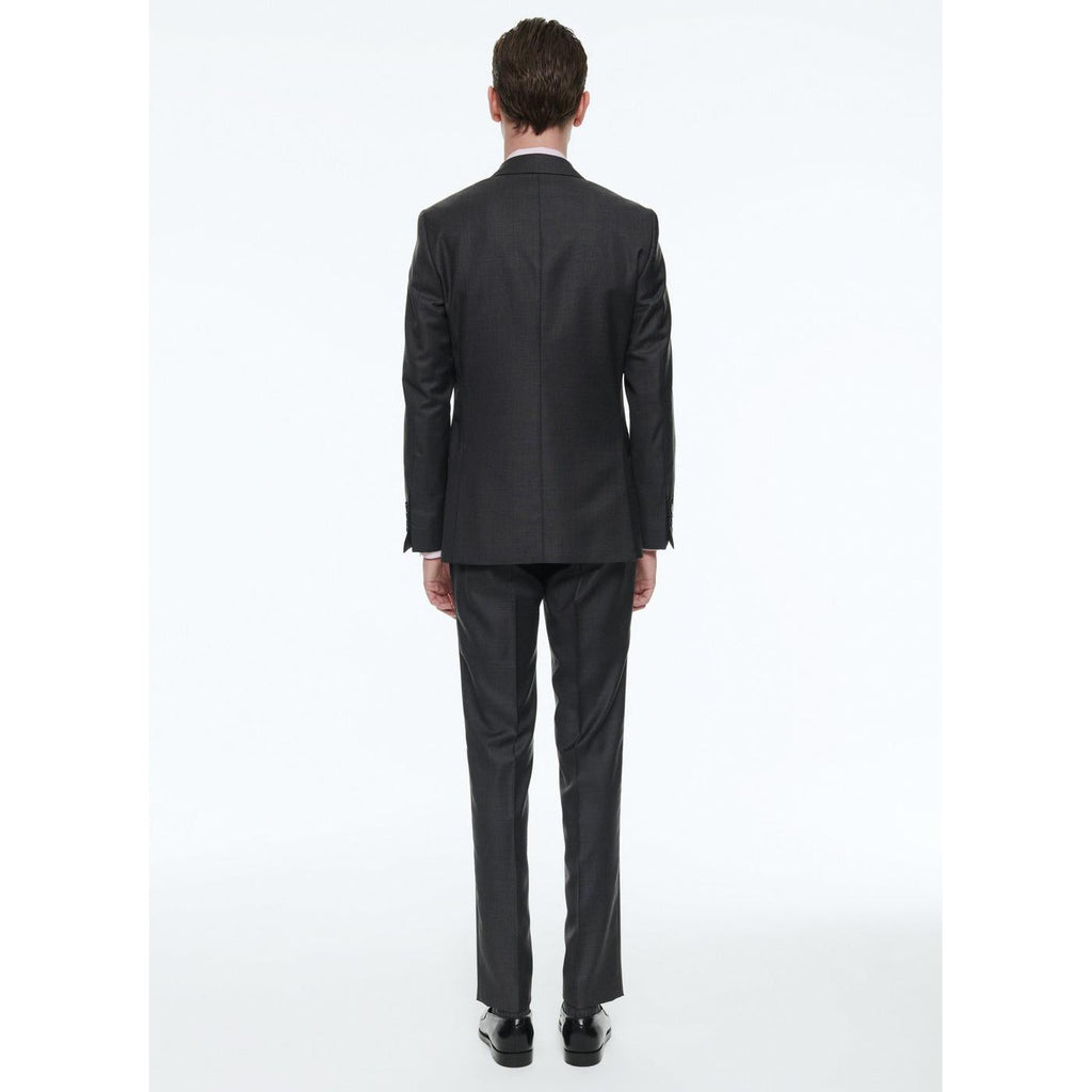Traje de 2 piezas de lana Fil-A-Fil - Gris medio