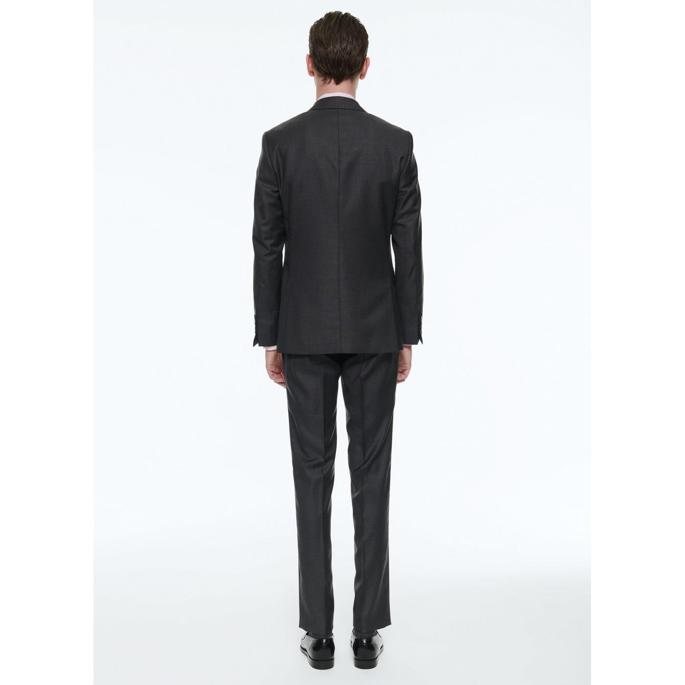 Traje de 2 piezas de lana Fil-A-Fil - Gris medio