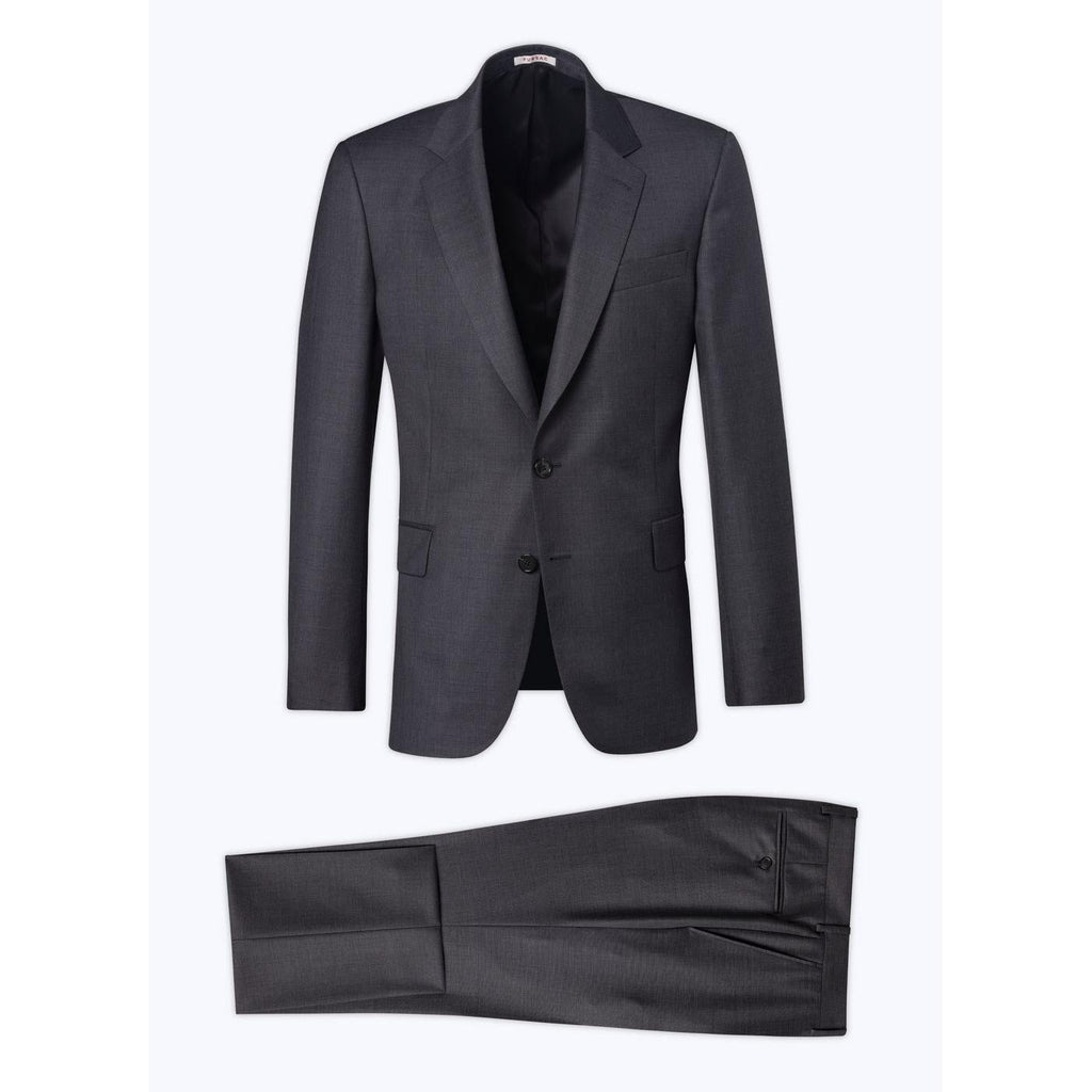 Traje de 2 piezas de lana Fil-A-Fil - Gris medio