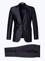 Fursac - Traje de seda de 2 piezas - Azul marino - Hombre