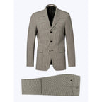 Fursac - Costume Ajusté À 3 Boutons - Gris - Carreaux Vichy