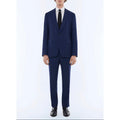 2-Piece Straight Wool Basketweave Suit - Carbon - Men