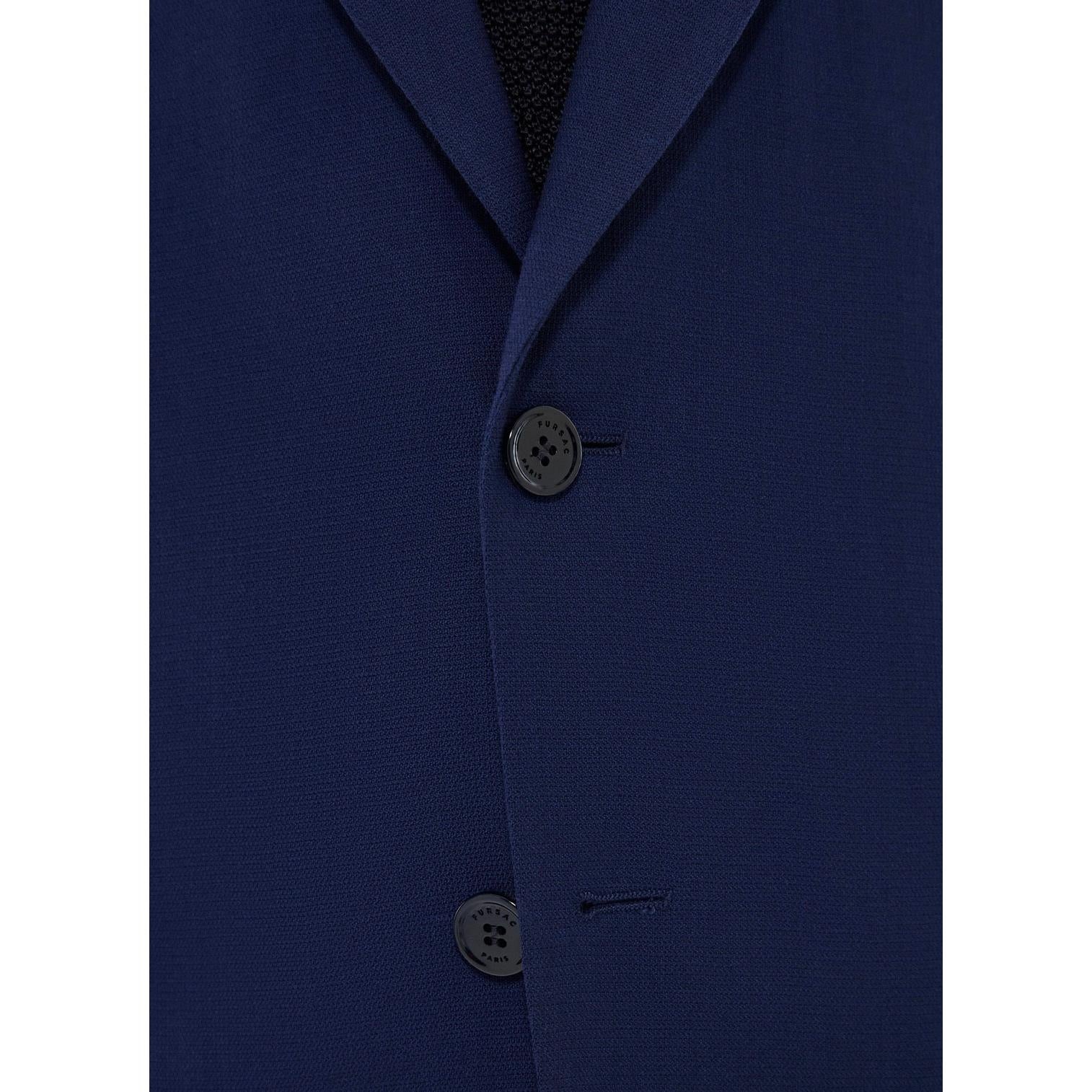 2-Piece Straight Wool Basketweave Suit - Carbon - Men