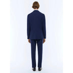 2-Piece Straight Wool Basketweave Suit - Carbon - Men