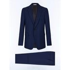2-Piece Straight Wool Basketweave Suit - Carbon - Men