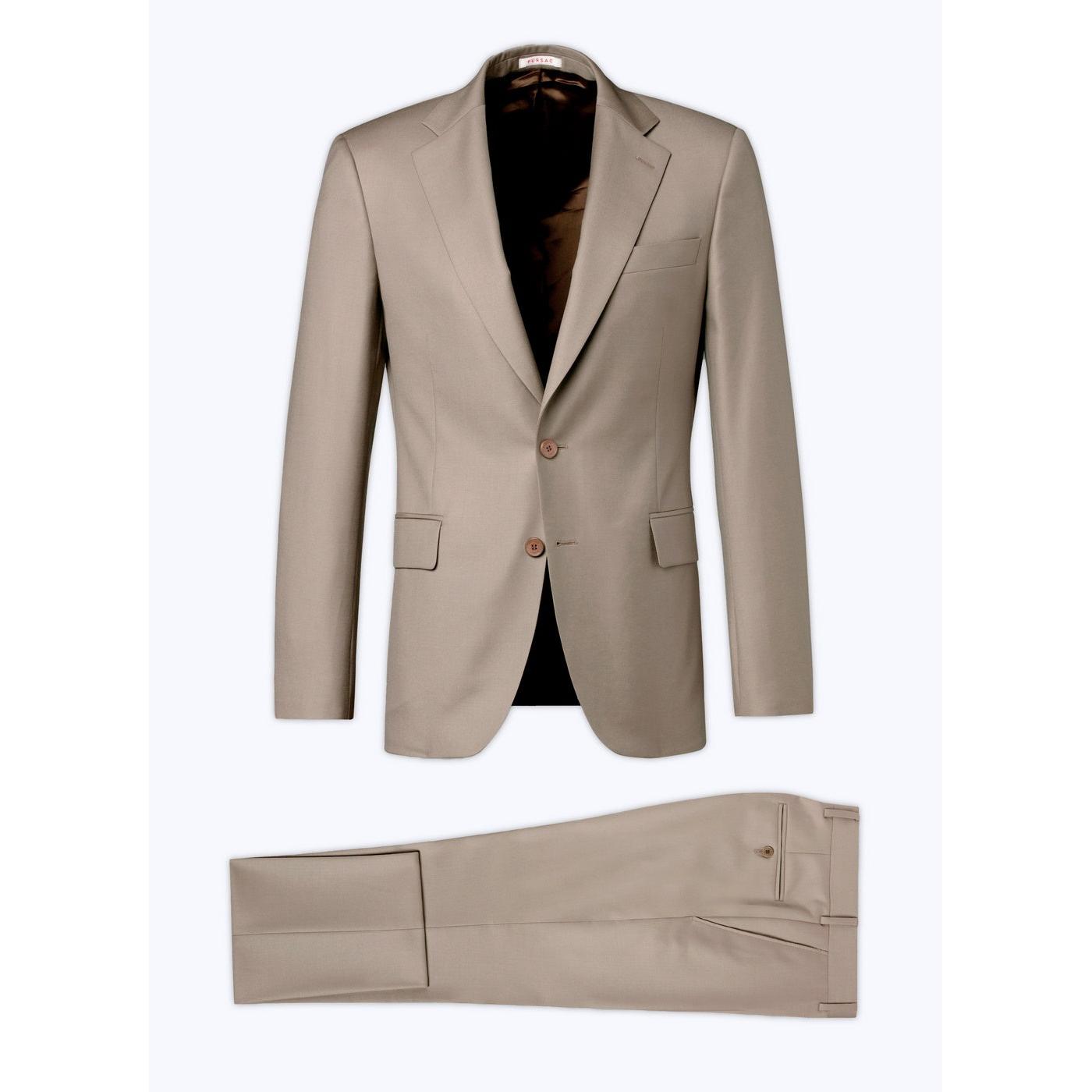 Traje Serge de lana de 2 piezas - Beige - Hombre