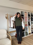 Khaki Adèle Sleeveless Jumper