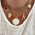 "Mykonos" steel necklace-Necklaces-Instants Plaisirs • Jewelry-Instants Plaisirs | Jewelry