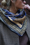 Georgia Navy Print Scarf