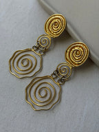 Boucles D’Oreilles Vintage - Spirales Dorées