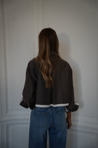 Chemise Crop Valencia - Taupe