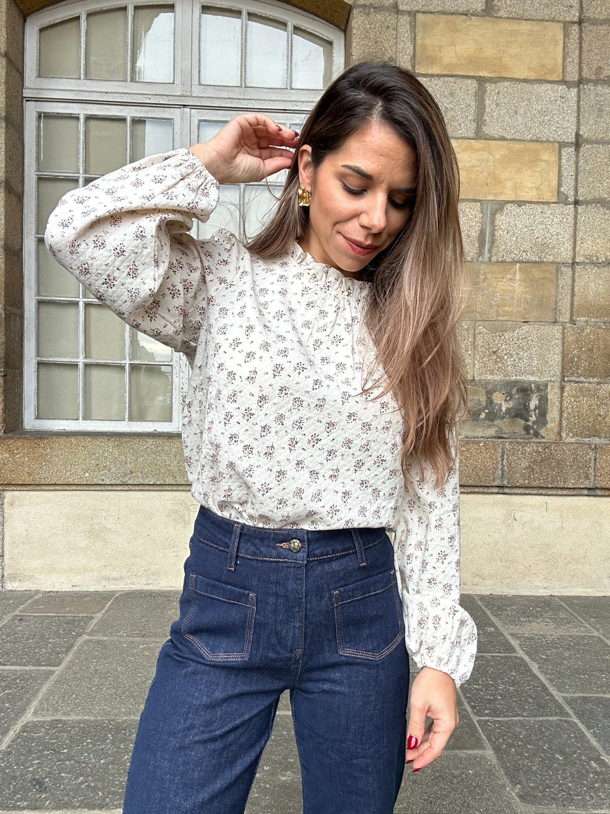 Blusa de algodón Rose