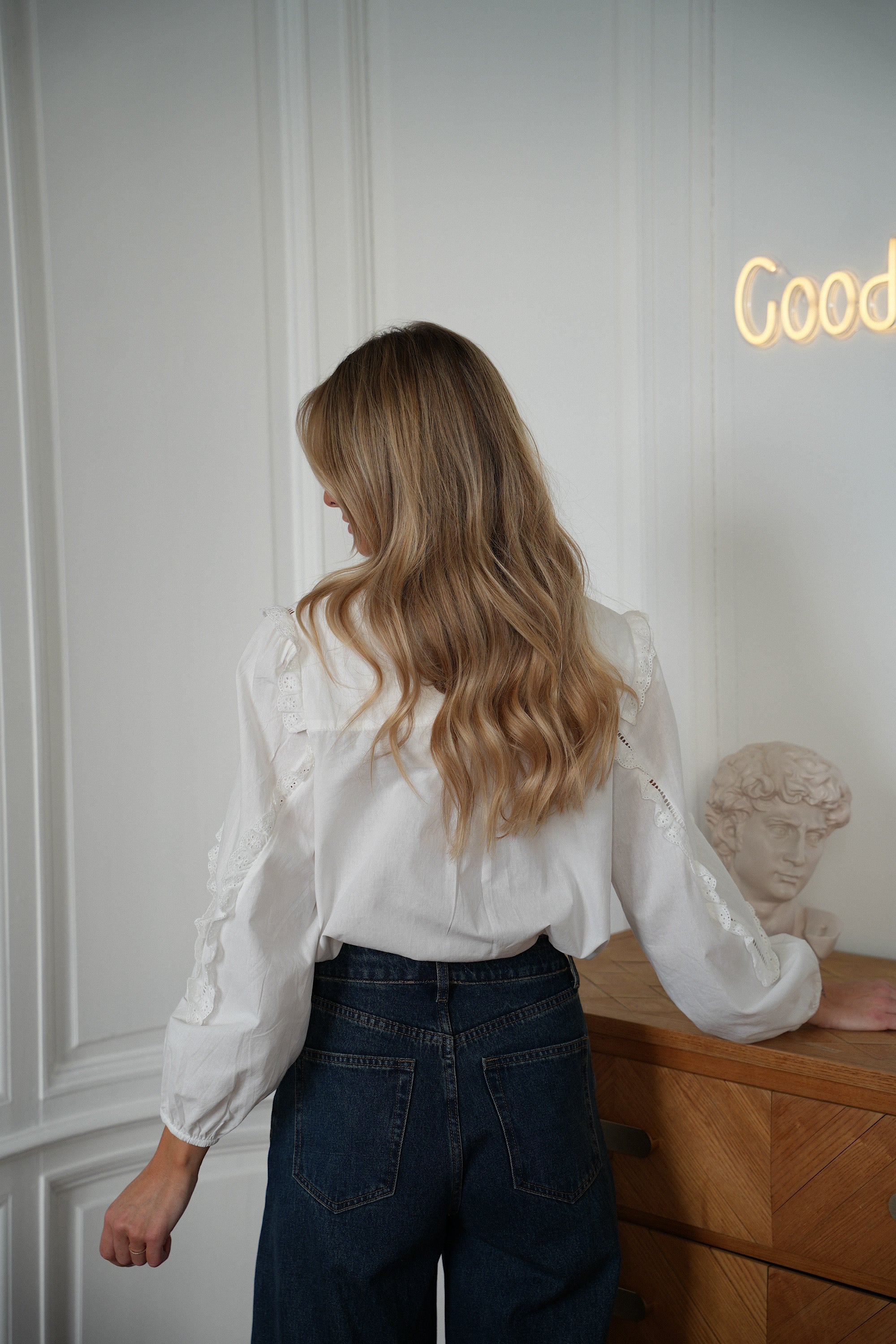 Blouse Brodée Ines - Blanche