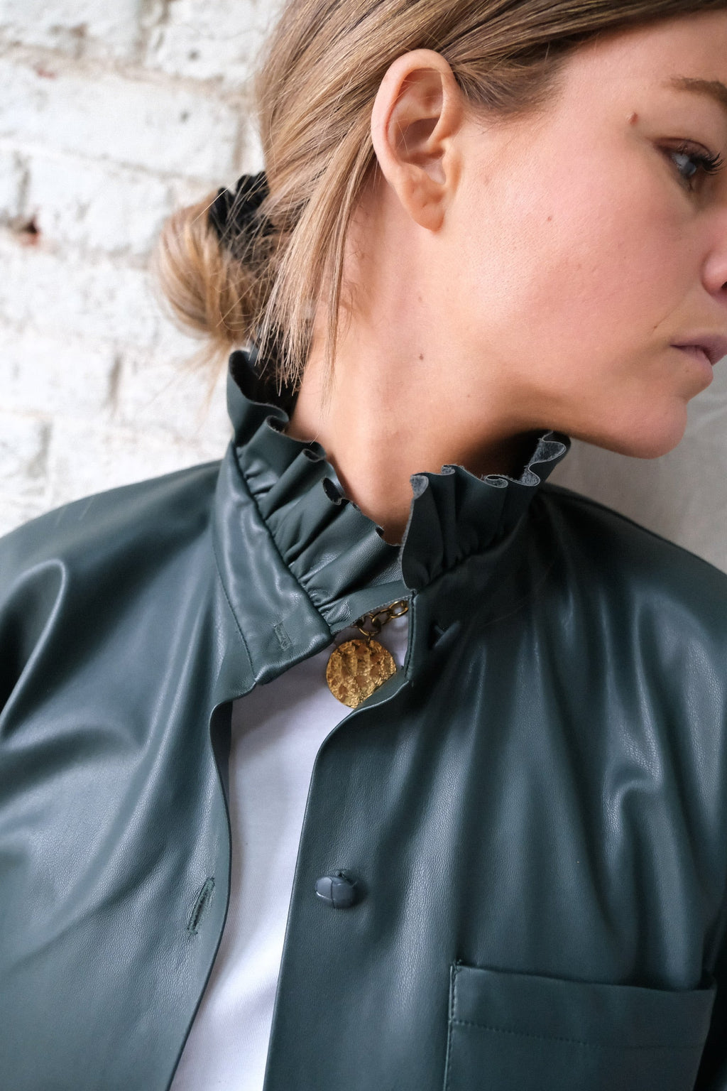 Sobrecamisa Lou Polipiel Verde Oscuro