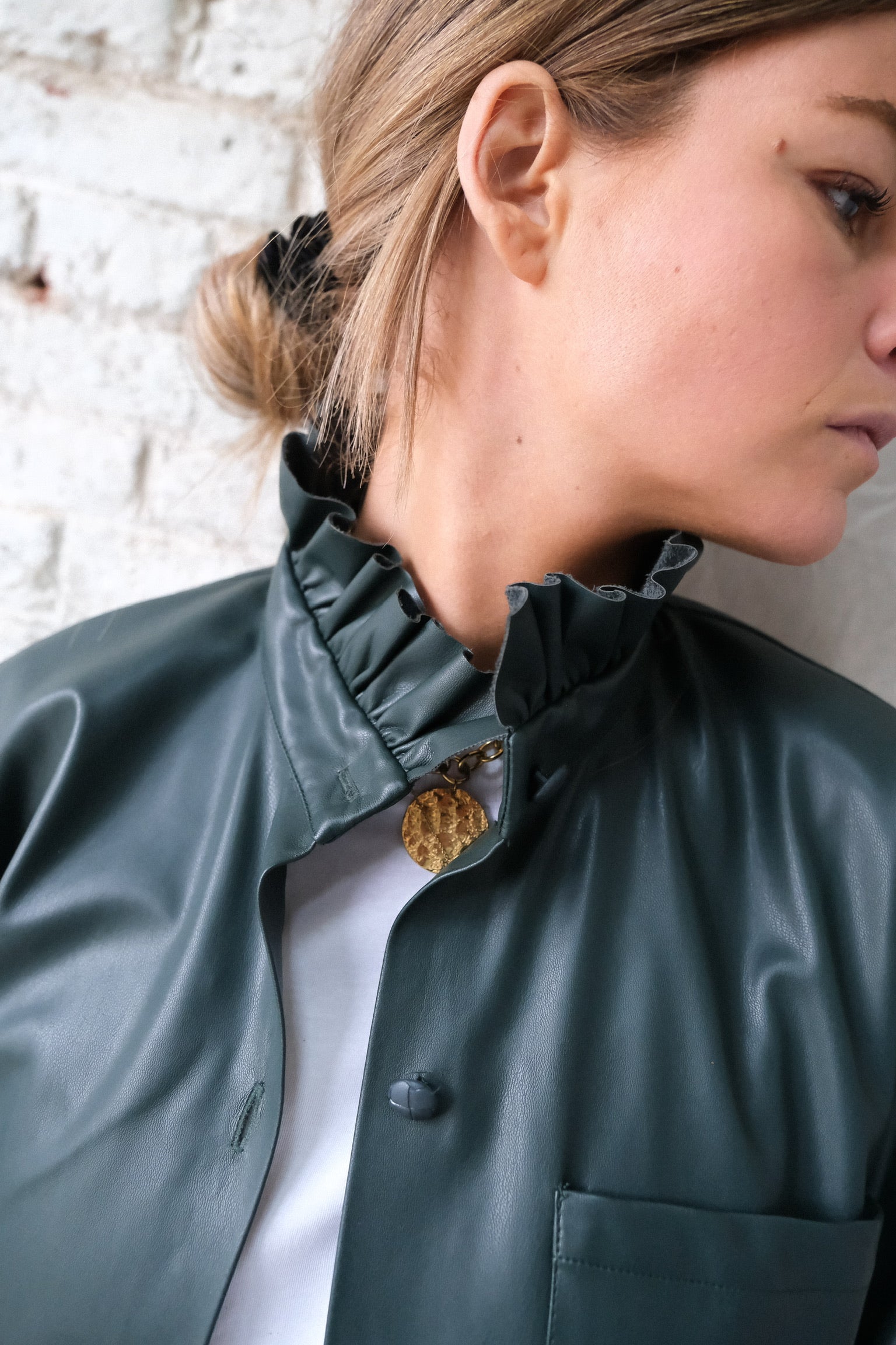 Sobrecamisa Lou Polipiel Verde Oscuro
