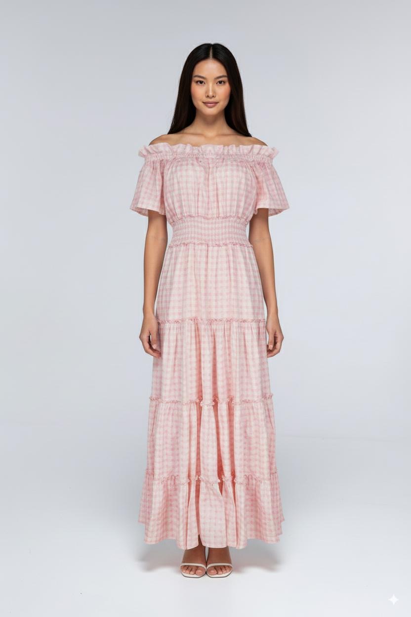 Robe Sandy - Pink Vichy