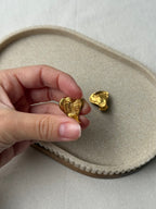 Vintage YSL Earrings - Small Gold Hearts