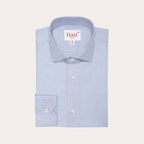 Chemise En Oxford Double Retors Pied De Poule Bleue