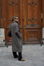 Nicolas Chocolate Check Coat