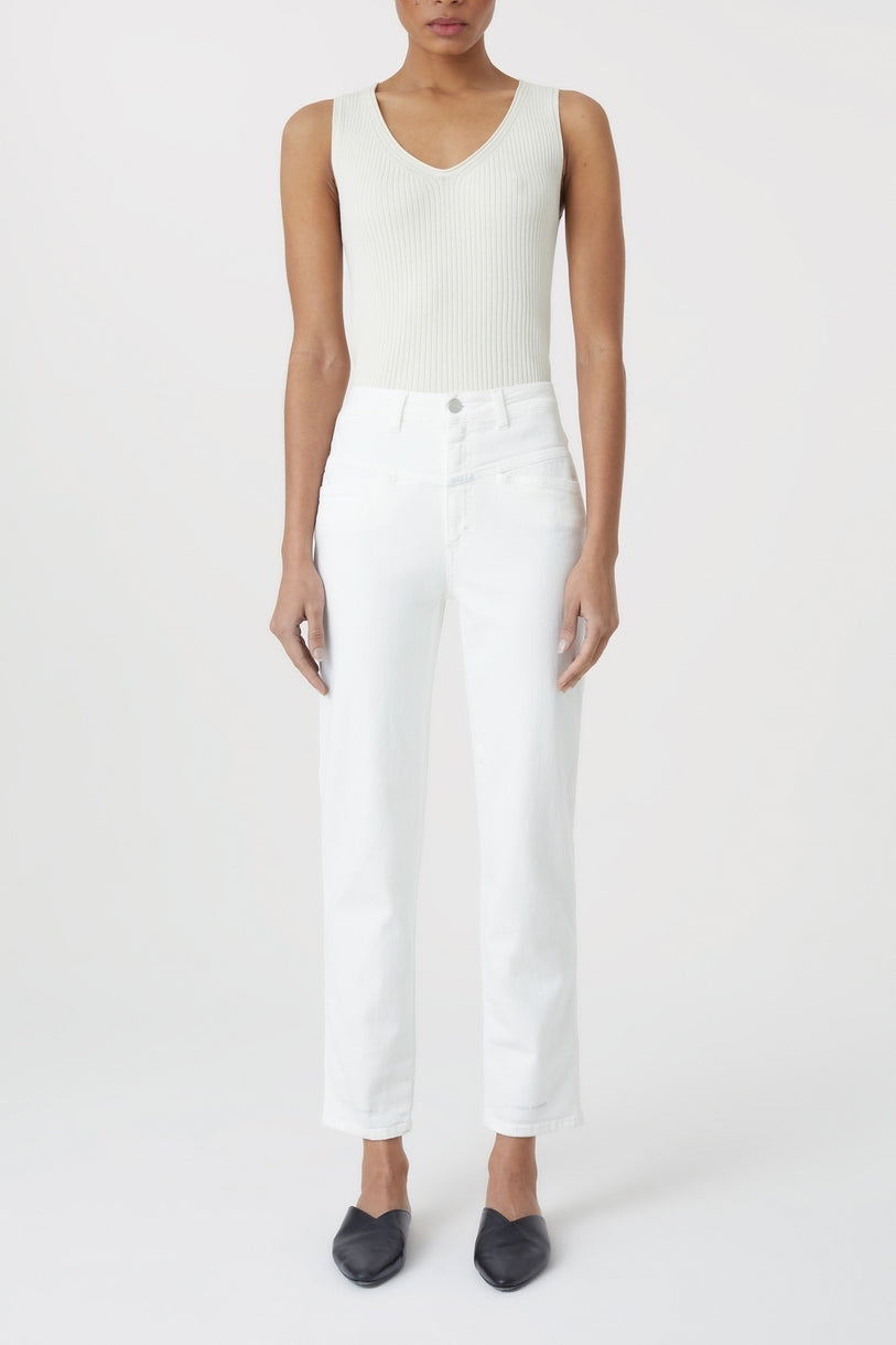 Jeans Pedal Pusher - White - Femme