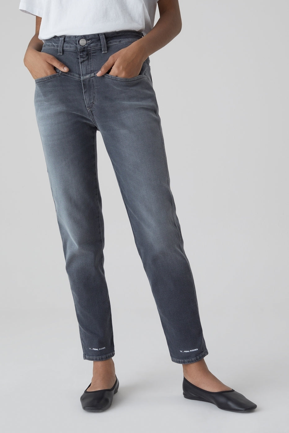 Jeans Pedal Pusher - Mid Grey - Femme