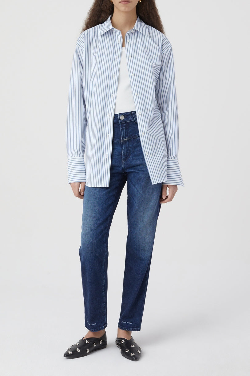 Jeans Pedal Pusher - Dark Blue - Femme