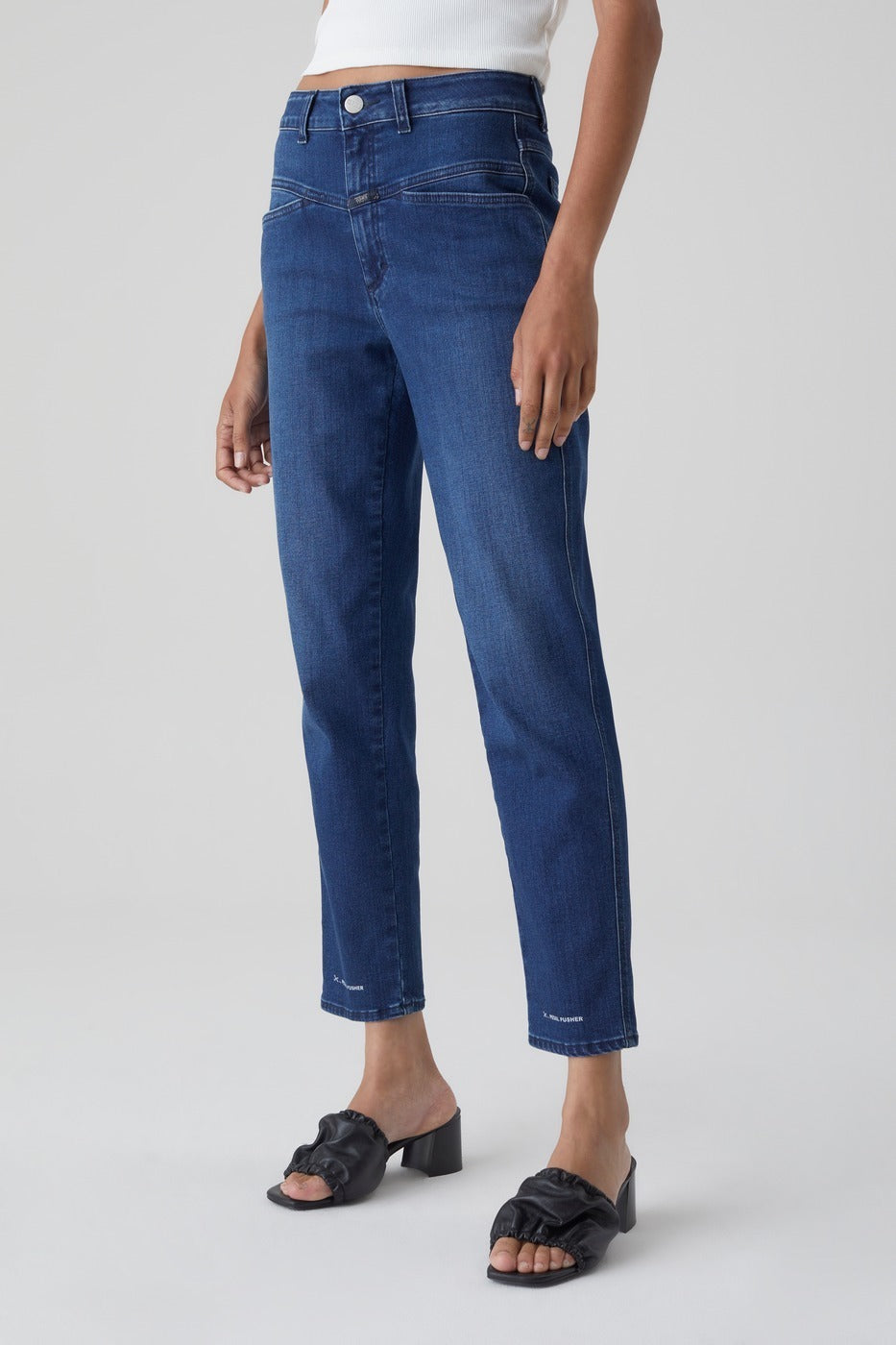 Jeans Pedal Pusher - Dark Blue - Femme
