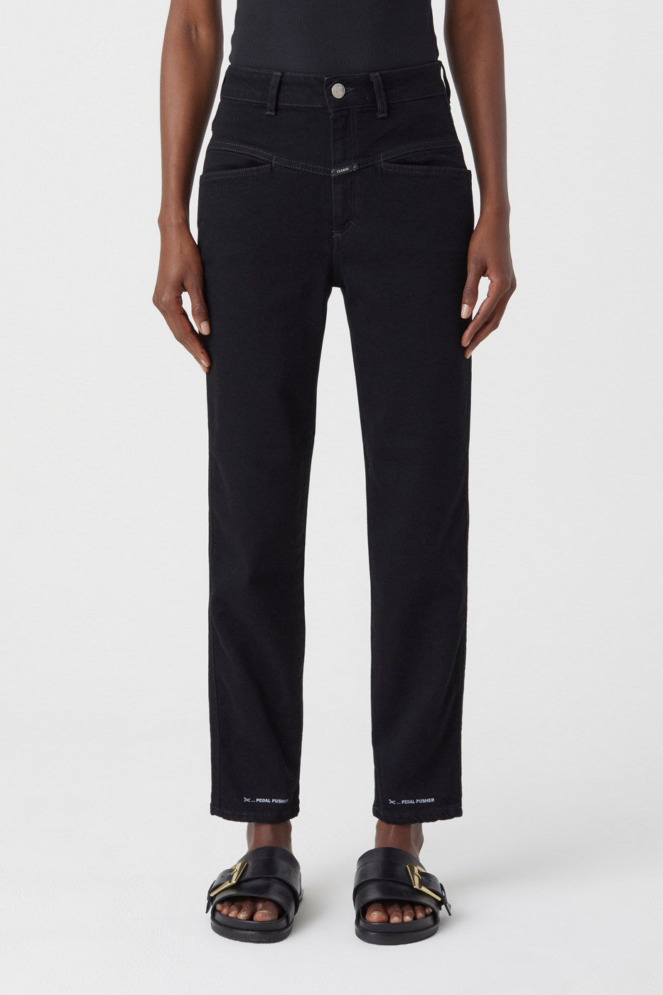 Jeans Pedal Pusher - Black - Femme