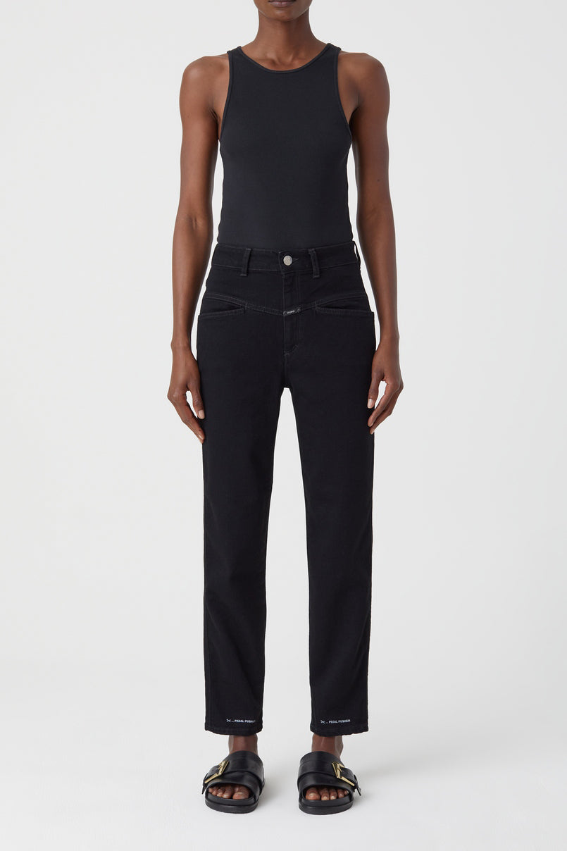 Jeans Pedal Pusher - Black - Femme