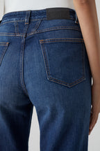 Jeans Pedal Pusher - Dark Blue - Femme