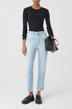 Jeans Pedal Pusher - Light Blue - Femme