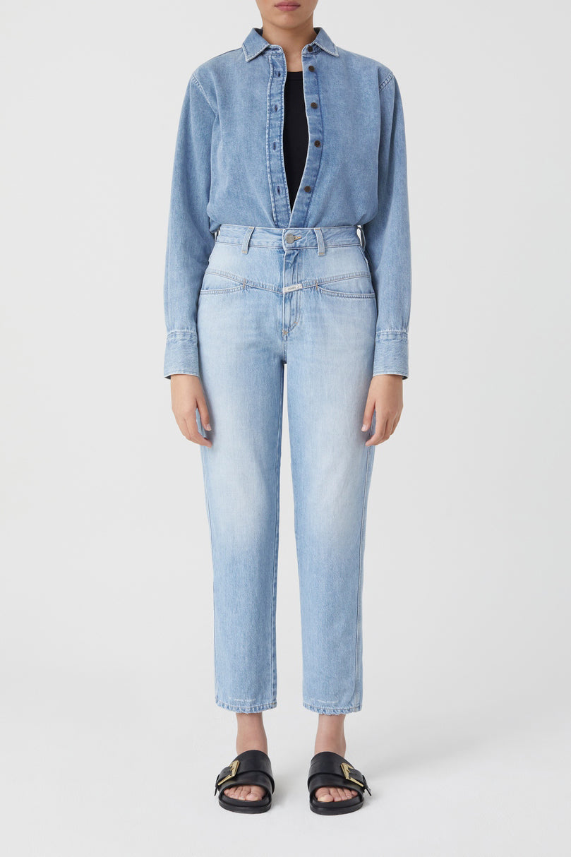 Jeans Pedal Pusher - Light Blue - Femme