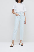 Jean Pedal Pusher - Light Blue - Femme